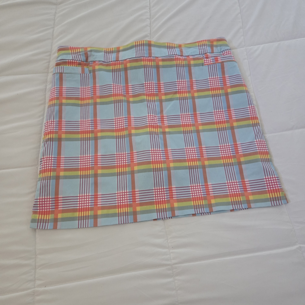 Real Size Brand Colorful Plaid Women's Skort